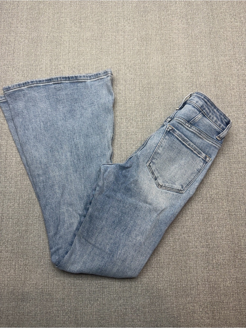 Flying Monkey High Rise Super Flare Two Tone Jeans